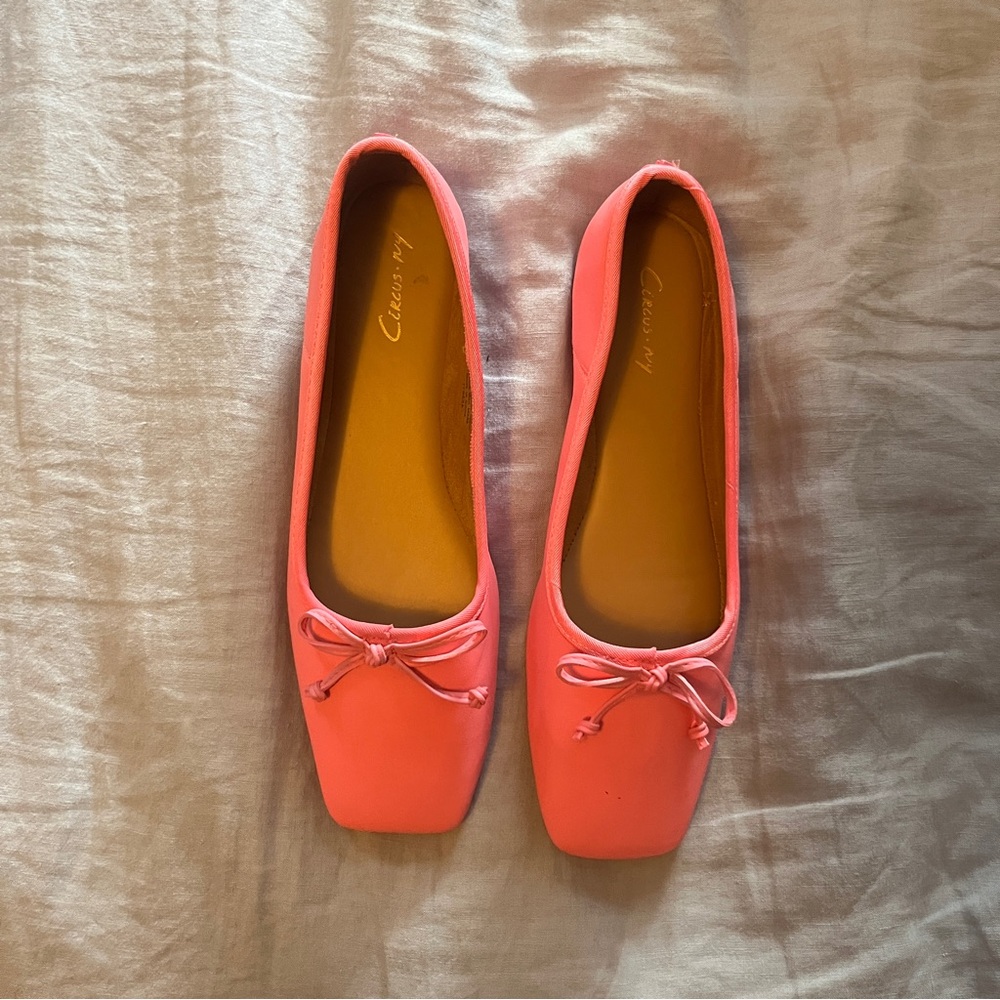 Circus NY Teresa Pink Square Toe Ballet Flats 🎀 NWT